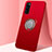 Coque Ultra Fine Silicone Souple Housse Etui avec Support Bague Anneau Aimante Magnetique pour Huawei Enjoy 20 Pro 5G Rouge