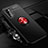 Coque Ultra Fine Silicone Souple Housse Etui avec Support Bague Anneau Aimante Magnetique pour Huawei Honor V30 Pro 5G Rouge et Noir