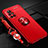 Coque Ultra Fine Silicone Souple Housse Etui avec Support Bague Anneau Aimante Magnetique pour Huawei Nova 8 5G Rouge