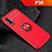 Coque Ultra Fine Silicone Souple Housse Etui avec Support Bague Anneau Aimante Magnetique pour Huawei P30 Rouge