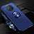 Coque Ultra Fine Silicone Souple Housse Etui avec Support Bague Anneau Aimante Magnetique pour OnePlus 7T Bleu