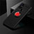 Coque Ultra Fine Silicone Souple Housse Etui avec Support Bague Anneau Aimante Magnetique pour OnePlus Nord N10 5G Rouge et Noir