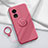 Coque Ultra Fine Silicone Souple Housse Etui avec Support Bague Anneau Aimante Magnetique pour Oppo A1 5G Rouge