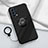 Coque Ultra Fine Silicone Souple Housse Etui avec Support Bague Anneau Aimante Magnetique pour Oppo Find X3 Lite 5G Noir