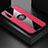 Coque Ultra Fine Silicone Souple Housse Etui avec Support Bague Anneau Aimante Magnetique pour Oppo K5 Rose Rouge
