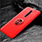 Coque Ultra Fine Silicone Souple Housse Etui avec Support Bague Anneau Aimante Magnetique pour Oppo Reno2 Z Rouge