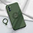 Coque Ultra Fine Silicone Souple Housse Etui avec Support Bague Anneau Aimante Magnetique pour Oppo Reno4 5G Vert