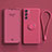 Coque Ultra Fine Silicone Souple Housse Etui avec Support Bague Anneau Aimante Magnetique pour Oppo Reno6 5G Rose Rouge