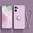 Coque Ultra Fine Silicone Souple Housse Etui avec Support Bague Anneau Aimante Magnetique pour Oppo Reno7 SE 5G Violet Clair