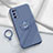 Coque Ultra Fine Silicone Souple Housse Etui avec Support Bague Anneau Aimante Magnetique pour Realme Q2 Pro 5G Gris Lavende