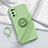 Coque Ultra Fine Silicone Souple Housse Etui avec Support Bague Anneau Aimante Magnetique pour Realme Q2 Pro 5G Pastel Vert