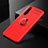 Coque Ultra Fine Silicone Souple Housse Etui avec Support Bague Anneau Aimante Magnetique pour Realme X3 Rouge