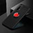 Coque Ultra Fine Silicone Souple Housse Etui avec Support Bague Anneau Aimante Magnetique pour Realme X3 Rouge et Noir