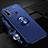 Coque Ultra Fine Silicone Souple Housse Etui avec Support Bague Anneau Aimante Magnetique pour Samsung Galaxy A20s Bleu