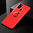 Coque Ultra Fine Silicone Souple Housse Etui avec Support Bague Anneau Aimante Magnetique pour Samsung Galaxy A21s Rouge