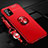 Coque Ultra Fine Silicone Souple Housse Etui avec Support Bague Anneau Aimante Magnetique pour Samsung Galaxy A51 4G Rouge