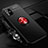 Coque Ultra Fine Silicone Souple Housse Etui avec Support Bague Anneau Aimante Magnetique pour Samsung Galaxy A51 4G Rouge et Noir