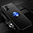 Coque Ultra Fine Silicone Souple Housse Etui avec Support Bague Anneau Aimante Magnetique pour Samsung Galaxy M40S Bleu et Noir