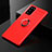 Coque Ultra Fine Silicone Souple Housse Etui avec Support Bague Anneau Aimante Magnetique pour Samsung Galaxy S20 FE (2022) 5G Rouge