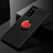 Coque Ultra Fine Silicone Souple Housse Etui avec Support Bague Anneau Aimante Magnetique pour Samsung Galaxy S20 FE 4G Rouge et Noir