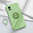 Coque Ultra Fine Silicone Souple Housse Etui avec Support Bague Anneau Aimante Magnetique pour Vivo X60 5G Pastel Vert