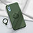 Coque Ultra Fine Silicone Souple Housse Etui avec Support Bague Anneau Aimante Magnetique pour Vivo Y7s Vert Nuit