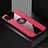 Coque Ultra Fine Silicone Souple Housse Etui avec Support Bague Anneau Aimante Magnetique pour Xiaomi Mi 10 Lite Rose Rouge