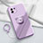 Coque Ultra Fine Silicone Souple Housse Etui avec Support Bague Anneau Aimante Magnetique pour Xiaomi Mi 11 5G Violet Clair