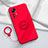 Coque Ultra Fine Silicone Souple Housse Etui avec Support Bague Anneau Aimante Magnetique pour Xiaomi Mi 12T 5G Rouge