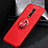 Coque Ultra Fine Silicone Souple Housse Etui avec Support Bague Anneau Aimante Magnetique pour Xiaomi Mi 9T Pro Rouge