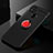 Coque Ultra Fine Silicone Souple Housse Etui avec Support Bague Anneau Aimante Magnetique pour Xiaomi Redmi 10A 4G Rouge et Noir