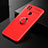 Coque Ultra Fine Silicone Souple Housse Etui avec Support Bague Anneau Aimante Magnetique pour Xiaomi Redmi 9C NFC Rouge