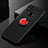 Coque Ultra Fine Silicone Souple Housse Etui avec Support Bague Anneau Aimante Magnetique pour Xiaomi Redmi 9C Rouge et Noir