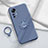 Coque Ultra Fine Silicone Souple Housse Etui avec Support Bague Anneau Aimante Magnetique pour Xiaomi Redmi K50 Ultra 5G Gris Lavende