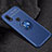 Coque Ultra Fine Silicone Souple Housse Etui avec Support Bague Anneau Aimante Magnetique pour Xiaomi Redmi Note 7 Bleu