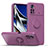 Coque Ultra Fine Silicone Souple Housse Etui avec Support Bague Anneau Aimante Magnetique QW1 pour Xiaomi Poco X4 Pro 5G Violet