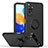 Coque Ultra Fine Silicone Souple Housse Etui avec Support Bague Anneau Aimante Magnetique QW1 pour Xiaomi Redmi Note 11 4G (2022) Noir