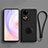 Coque Ultra Fine Silicone Souple Housse Etui avec Support Bague Anneau Aimante Magnetique S01 pour Huawei P60 Pocket Noir