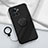 Coque Ultra Fine Silicone Souple Housse Etui avec Support Bague Anneau Aimante Magnetique S01 pour OnePlus 10R 5G Noir