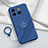 Coque Ultra Fine Silicone Souple Housse Etui avec Support Bague Anneau Aimante Magnetique S01 pour OnePlus 10T 5G Bleu