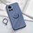 Coque Ultra Fine Silicone Souple Housse Etui avec Support Bague Anneau Aimante Magnetique S01 pour OnePlus Ace 5G Gris Lavende