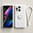 Coque Ultra Fine Silicone Souple Housse Etui avec Support Bague Anneau Aimante Magnetique S01 pour Oppo Find X3 5G Blanc