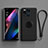 Coque Ultra Fine Silicone Souple Housse Etui avec Support Bague Anneau Aimante Magnetique S01 pour Oppo Find X3 5G Noir