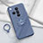 Coque Ultra Fine Silicone Souple Housse Etui avec Support Bague Anneau Aimante Magnetique S01 pour Oppo Find X7 5G Gris Lavende