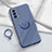 Coque Ultra Fine Silicone Souple Housse Etui avec Support Bague Anneau Aimante Magnetique S01 pour Oppo K9 5G Gris Lavende