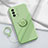 Coque Ultra Fine Silicone Souple Housse Etui avec Support Bague Anneau Aimante Magnetique S01 pour Oppo K9 5G Vert