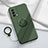 Coque Ultra Fine Silicone Souple Housse Etui avec Support Bague Anneau Aimante Magnetique S01 pour Oppo K9 5G Vert Nuit