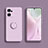 Coque Ultra Fine Silicone Souple Housse Etui avec Support Bague Anneau Aimante Magnetique S01 pour Oppo Reno7 SE 5G Petit