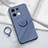 Coque Ultra Fine Silicone Souple Housse Etui avec Support Bague Anneau Aimante Magnetique S01 pour Oppo Reno8 5G Gris Lavende