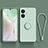 Coque Ultra Fine Silicone Souple Housse Etui avec Support Bague Anneau Aimante Magnetique S01 pour Realme 10 Pro+ Plus 5G Vert